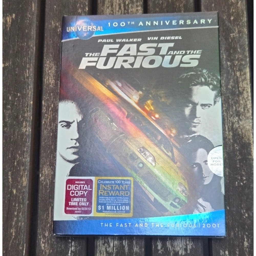 The Fast and the Furious (2001) DVD Bundle - 100th Anniversary & Sealed Copy